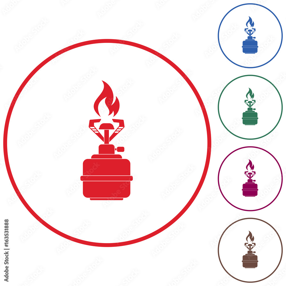 Camping stove icon vector Camping stove icon vector