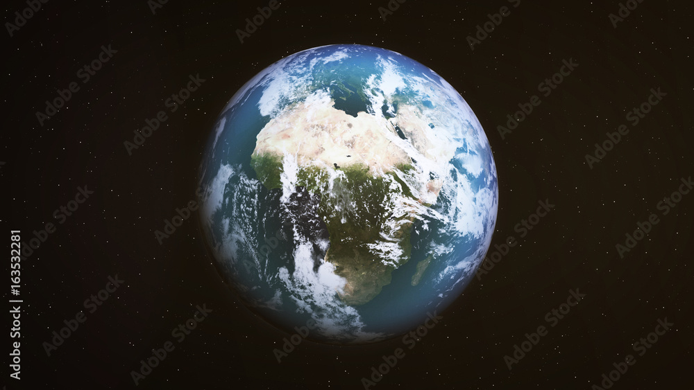 Realistic Earth around Africa