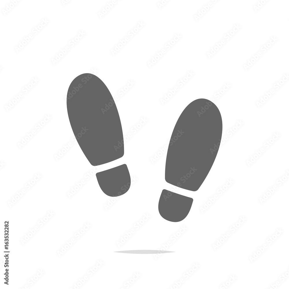 Shoe prints vector isolated Shoe prints vector isolated