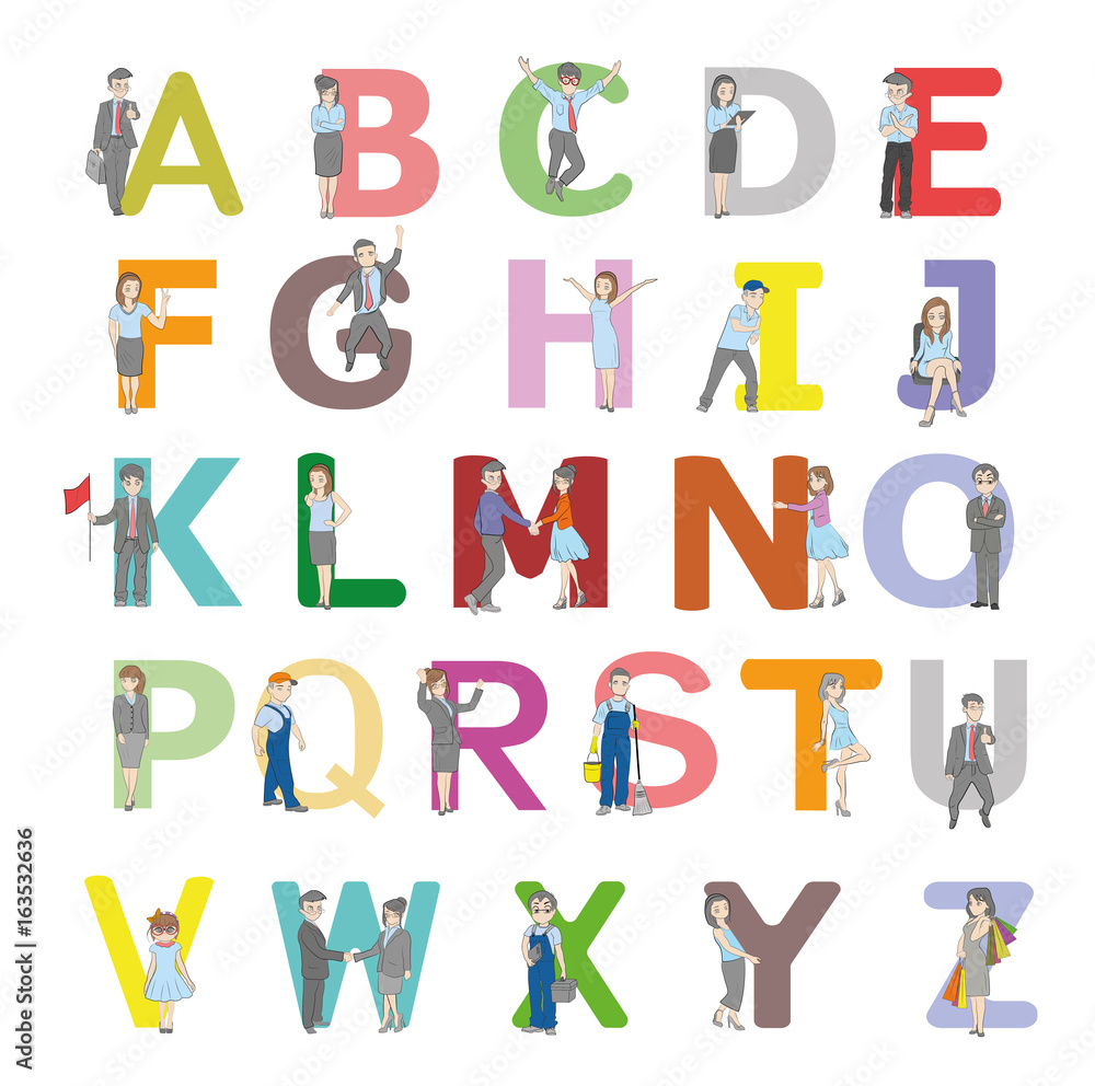 Cartoon icons set of sketch little people with letters. Doodle cute workers with alphabet. Hand drawn vector illustration for education design.
Cartoon icons set of sketch little people with letters. Doodle cute workers with alphabet. Hand drawn vector illustration for education design.