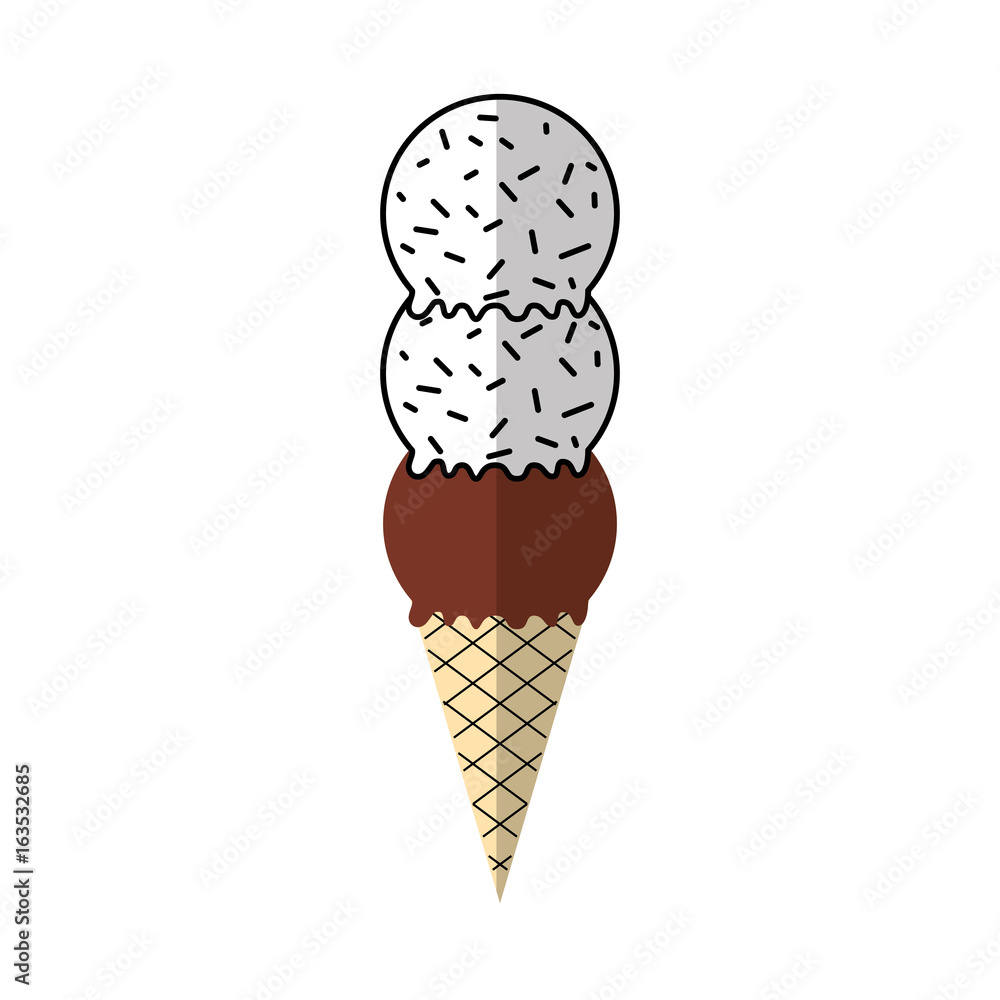 Delicious ice cream cone vector illustration design Delicious ice cream cone vector illustration design