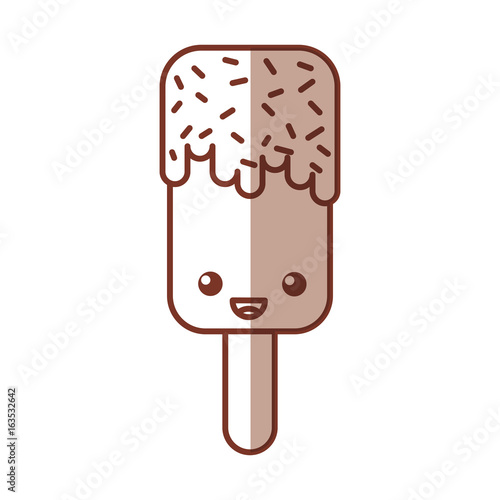 Delicious frozen palette kawaii character vector illustration design