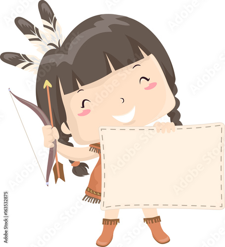Kid Girl Native American Board