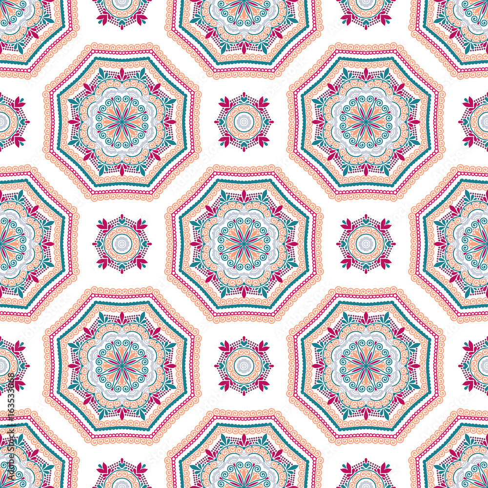 Intricate Mandala Pattern Tile Background
