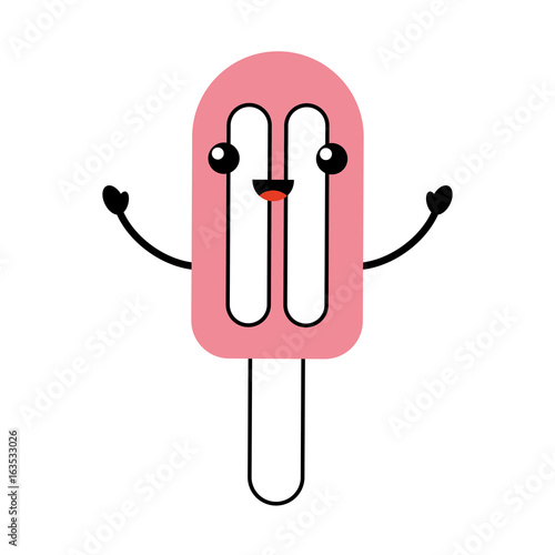 Delicious frozen palette kawaii character vector illustration design