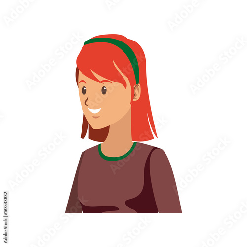 beautiful student girl character avatar image