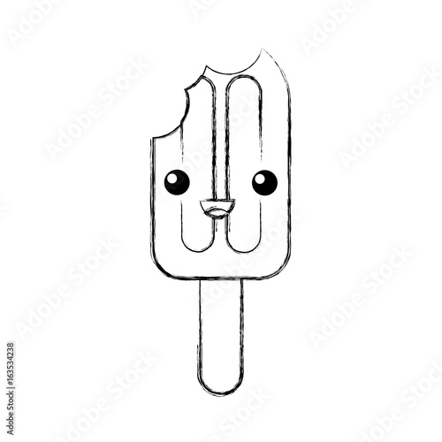 Delicious frozen palette kawaii character vector illustration design