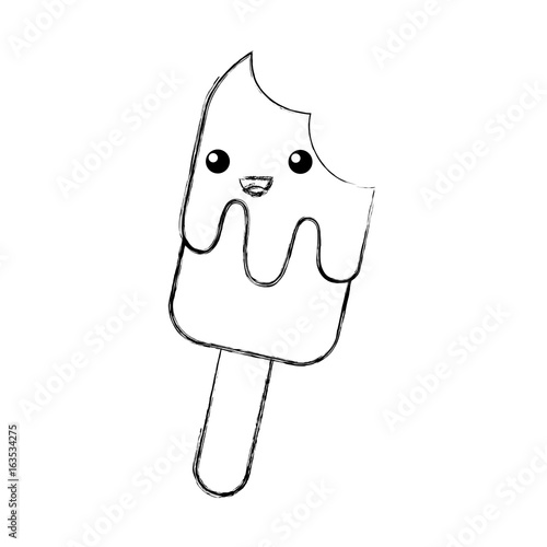 Delicious frozen palette kawaii character vector illustration design