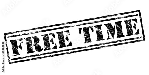 free time black stamp on white background