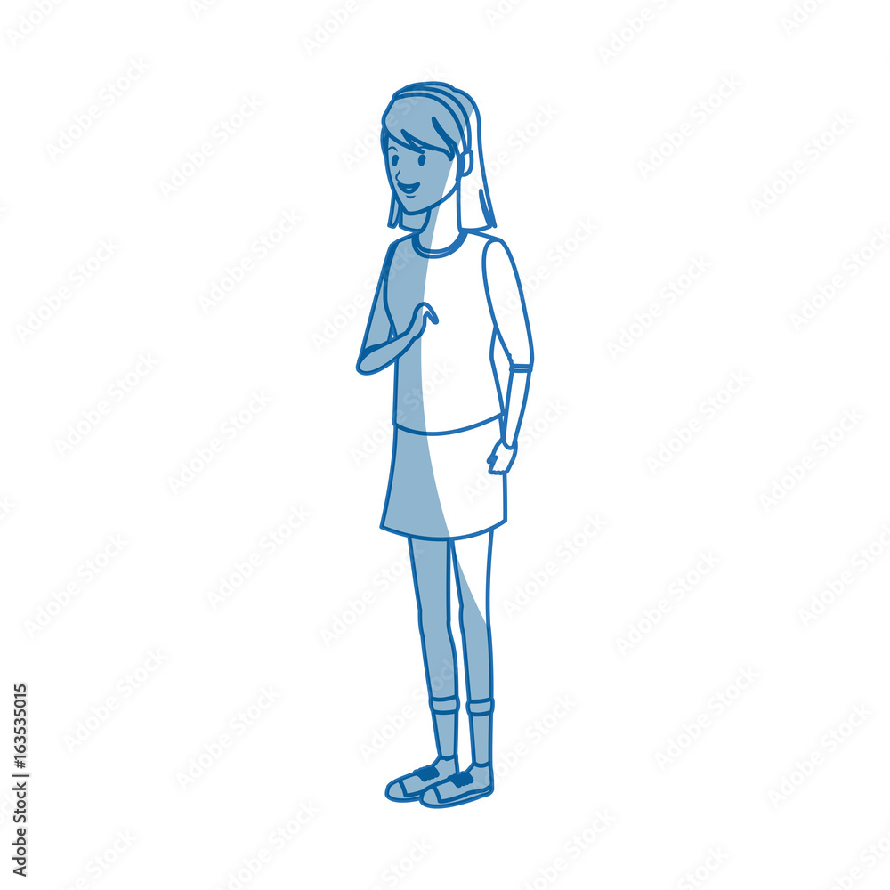 student girl teenager standing character person student girl teenager standing character person