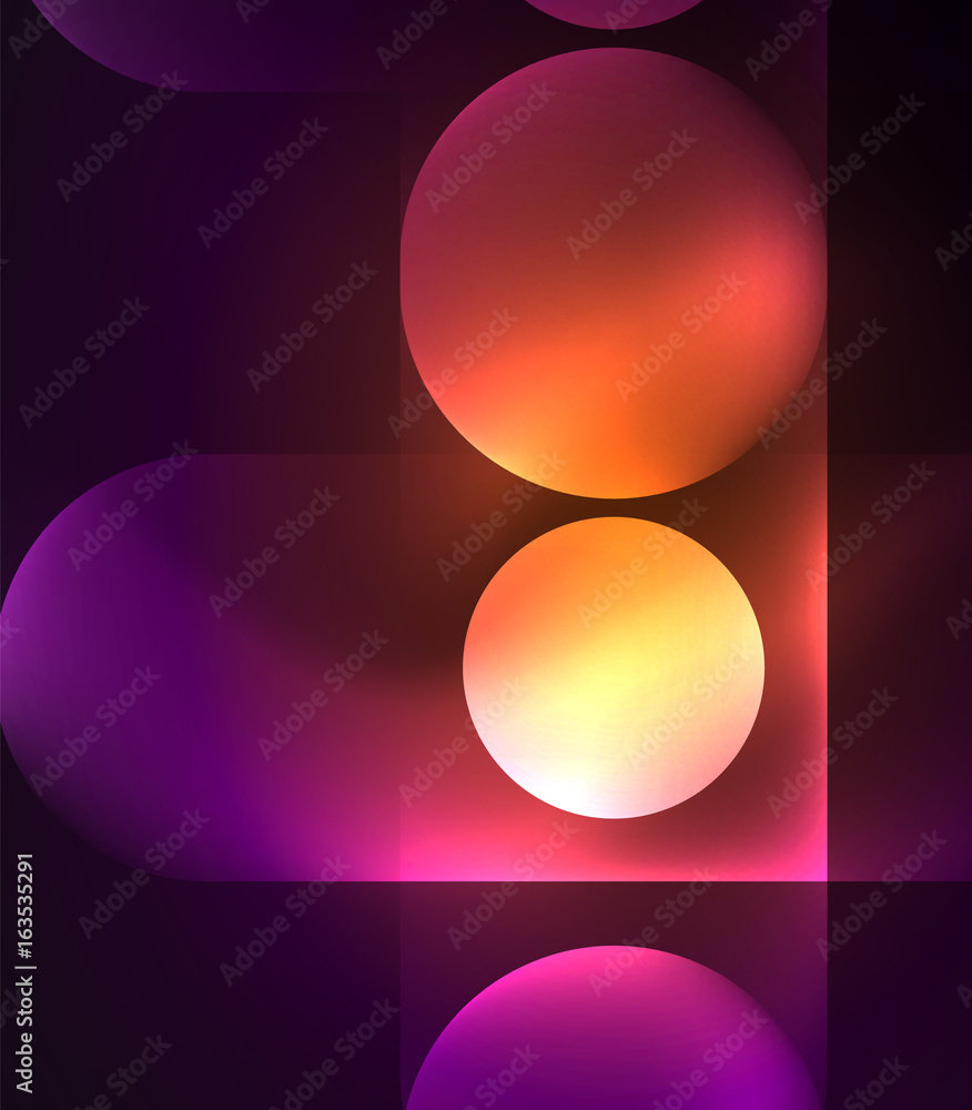Vector glowing geometric shapes background Vector glowing geometric shapes background