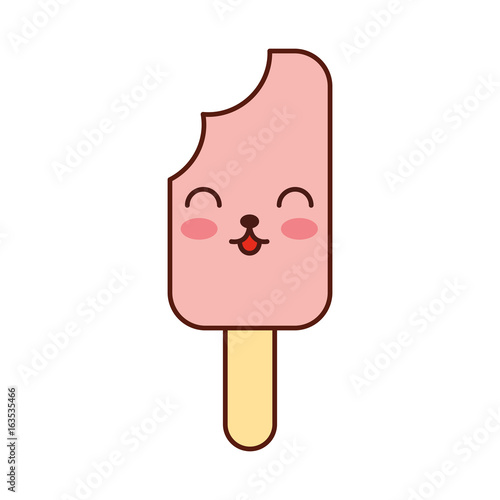 Delicious frozen palette kawaii character vector illustration design