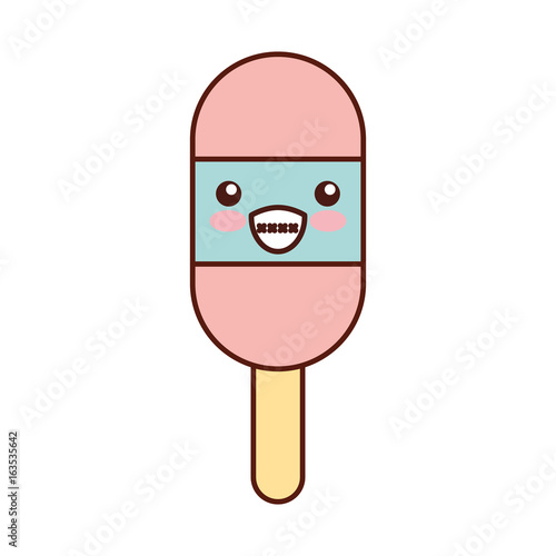 Delicious frozen palette kawaii character vector illustration design