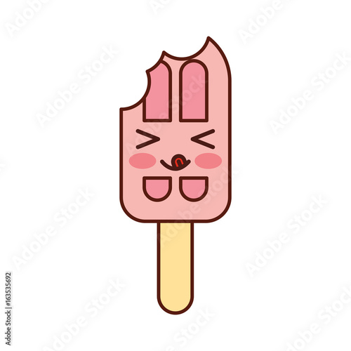 Delicious frozen palette kawaii character vector illustration design