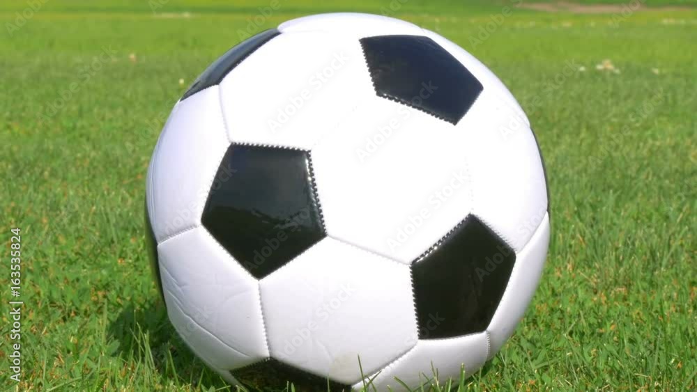 Soccer ball on the grass field. Soccer ball on the grass field.
