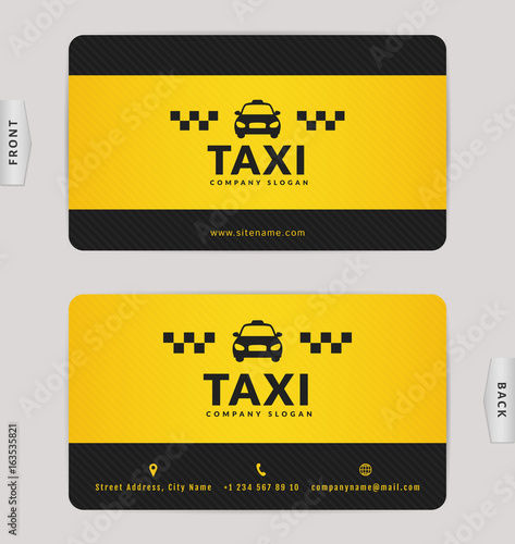 Business card for taxi company.