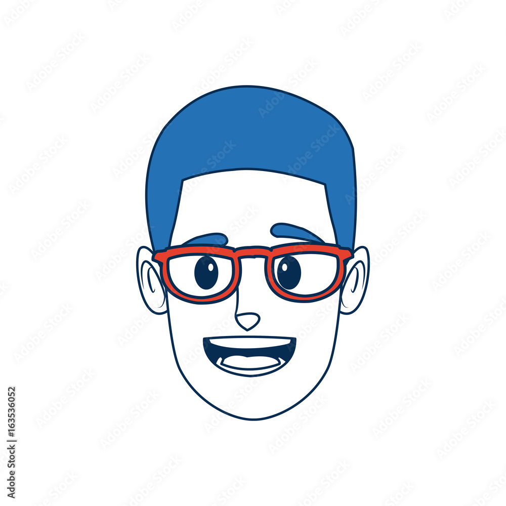 happy male face smile character funny vector illustration happy male face smile character funny vector illustration