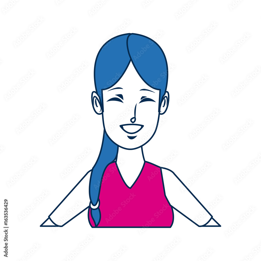 young woman laughing face pretty with closed eyes young woman laughing face pretty with closed eyes