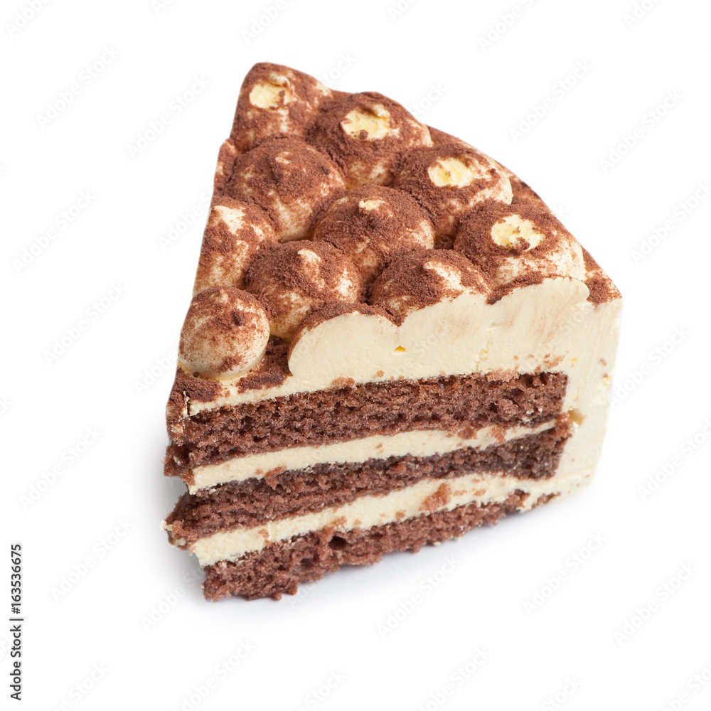 Cake tiramisu isolated Cake tiramisu isolated