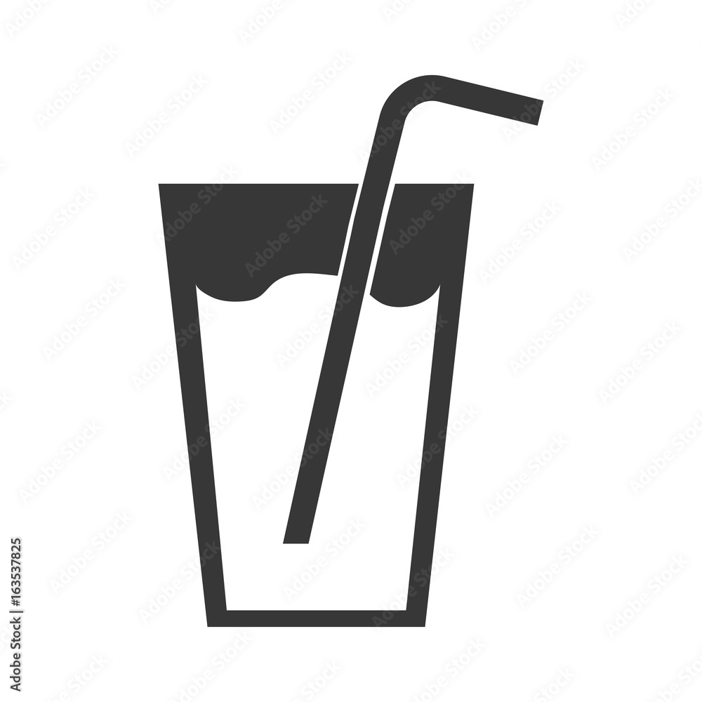 fresh juice drink with straw vector illustration design fresh juice drink with straw vector illustration design