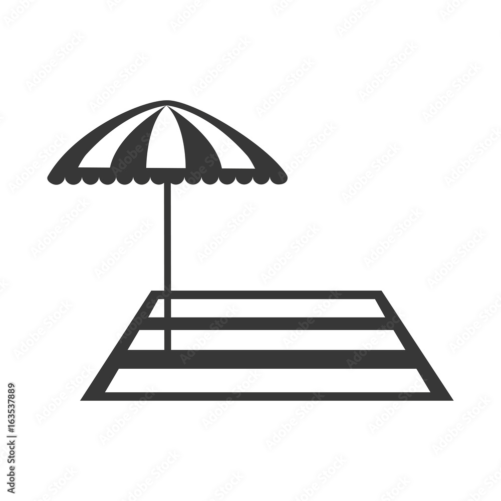 beach umbrella with rug vector illustration design beach umbrella with rug vector illustration design