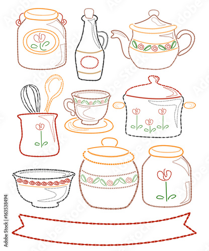 Stitch Kitchen Embroidered ...