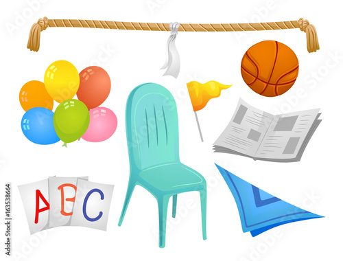 Kiddie Games Elements Illus...