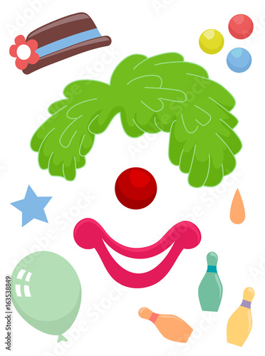 Funny Face Clown Element Il...