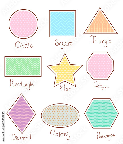 Cute Geometric Shapes Illustration