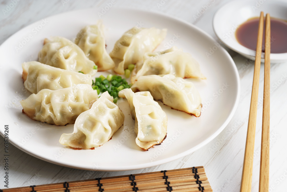 Gyoza dumplings. Gyoza dumplings.
