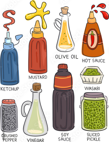 Condiments Illustration