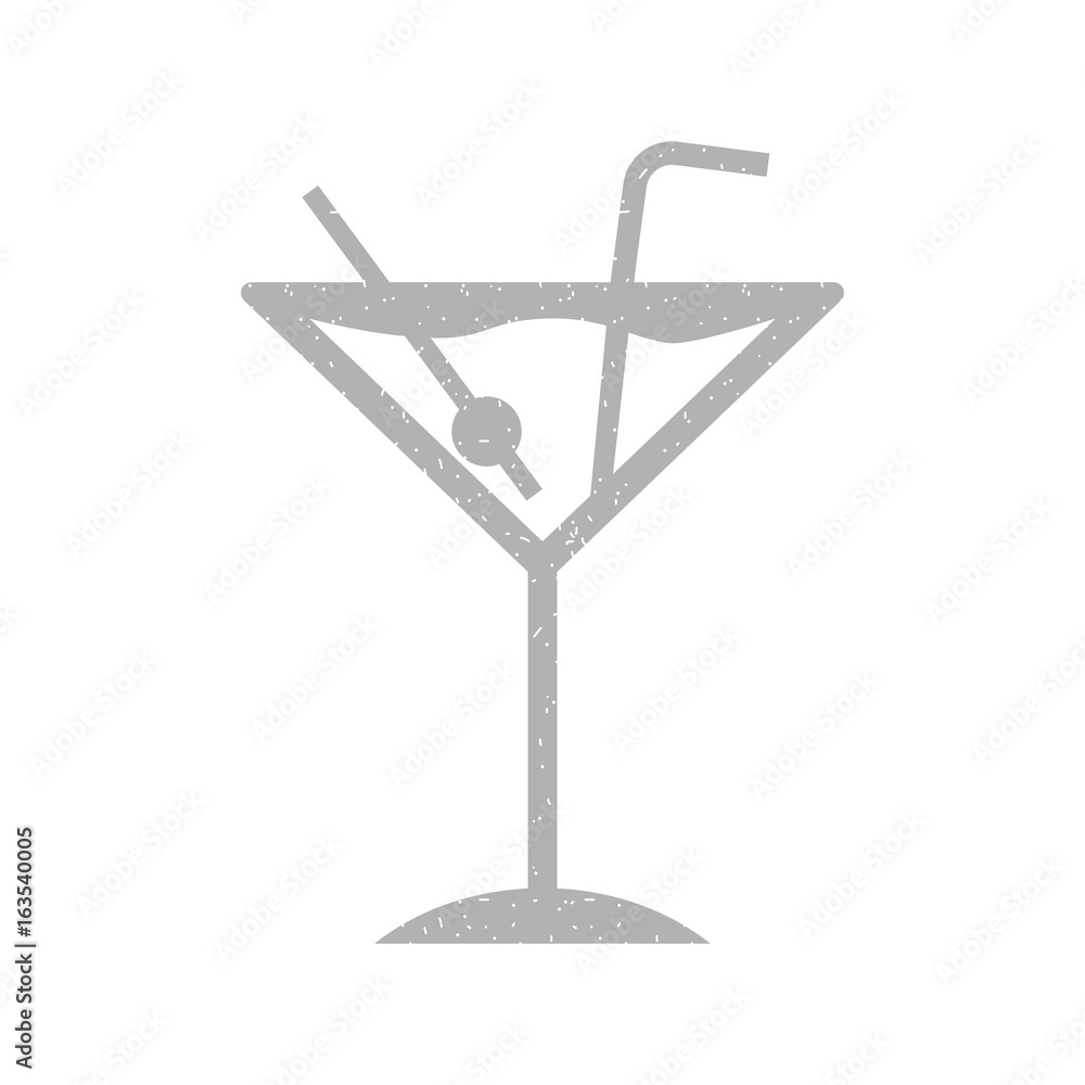 tropical cocktail cup with straw vector illustration design tropical cocktail cup with straw vector illustration design
