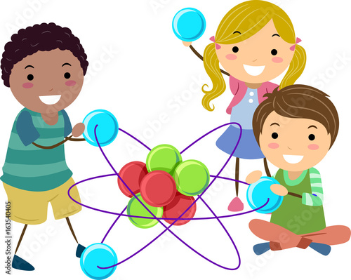 Stickman Kids Atom Toy Illu...