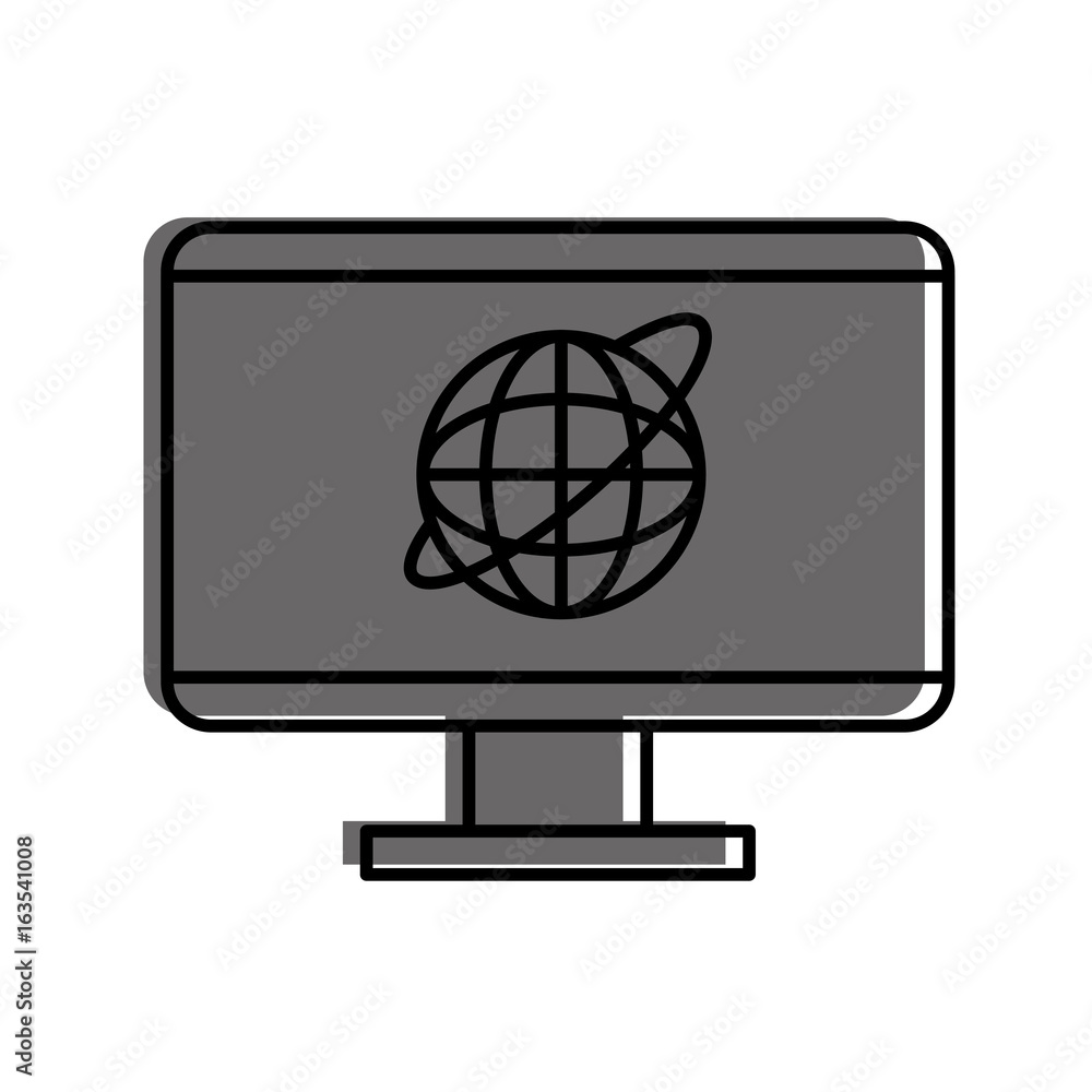 Computer internet news icon vector illustration design shadow Computer internet news icon vector illustration design shadow