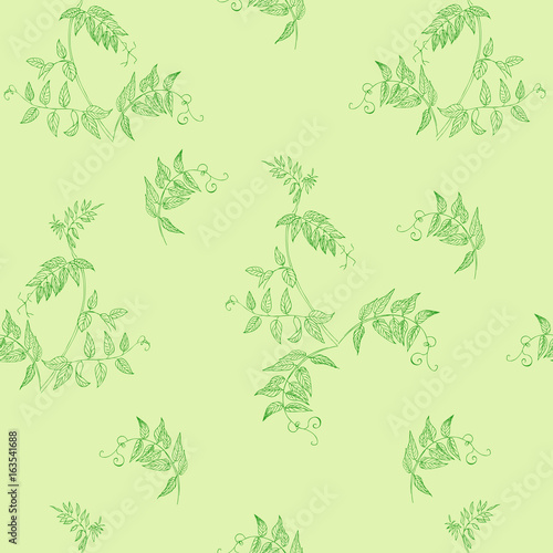 Seamless vector pattern with floral elements.