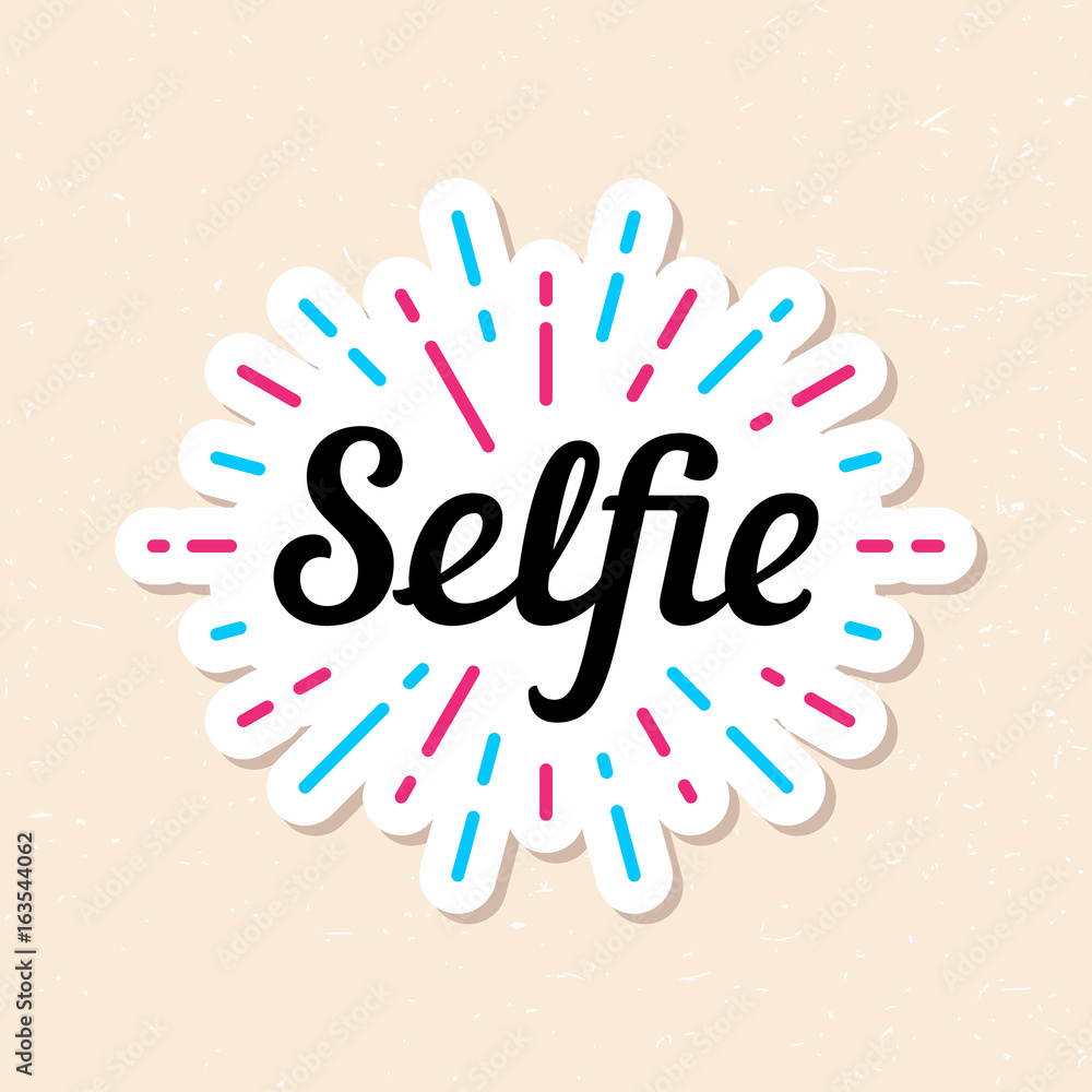 Fototapeta premium Selfie vector logo design