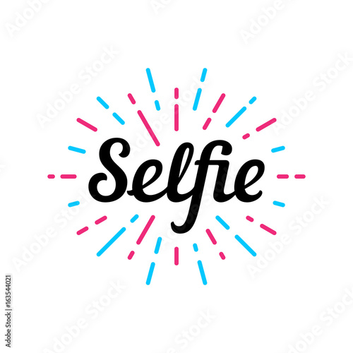 Selfie vector logo design