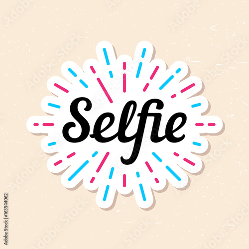 Selfie vector logo design