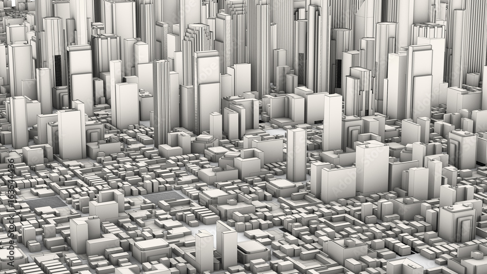 Obraz premium 3d aerial city