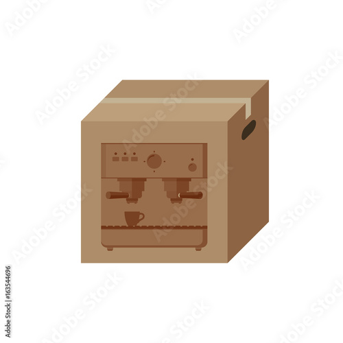 Coffee machine in box