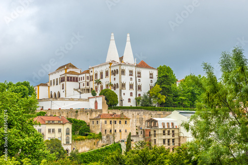 Building of Palace National in Sintra ,Portugal