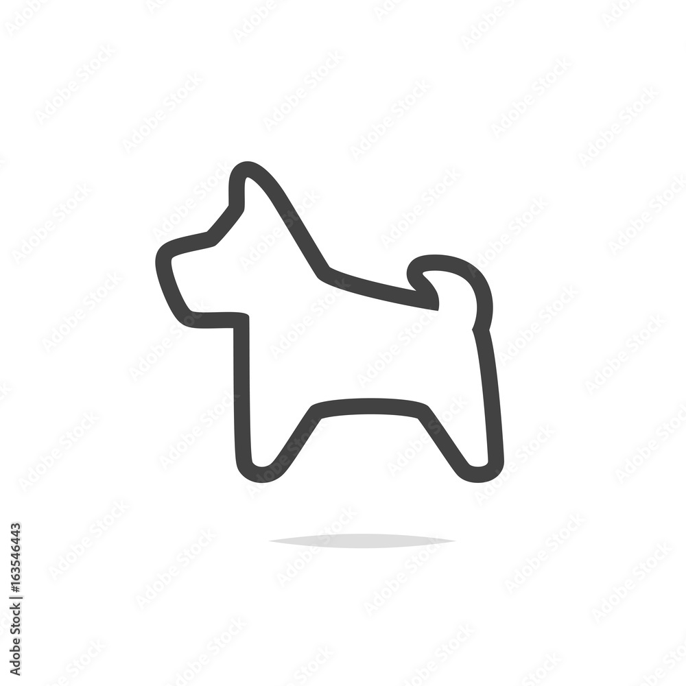 Dog icon outline vector Adobe Stock