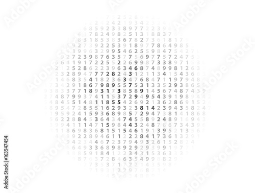 Vector Illustration of abstract big data numeric business background