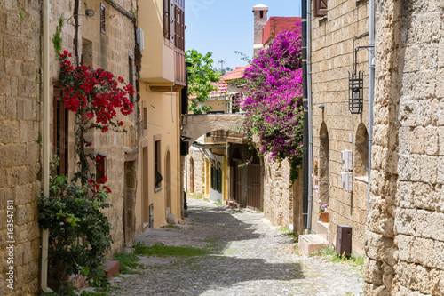 Street in the old town of Rhodes, Greece