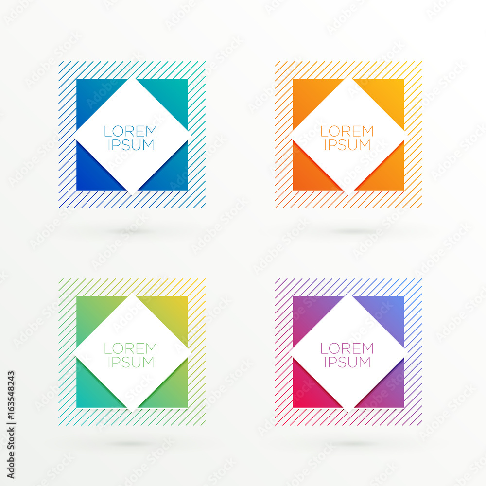 modern banners set in geometric shapes modern banners set in geometric shapes