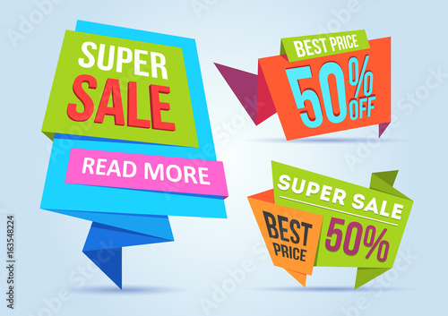 Sale banner, badges, sign, symbol design vector illustration. Badges vector discount