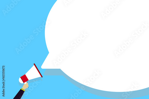 vector Speech bubbles announce by megaphone