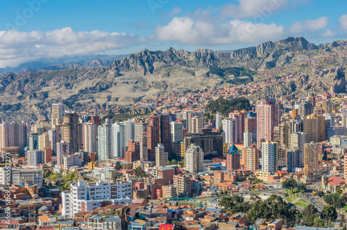 Εκτύπωση καμβά Cityscape of La Paz, Bolivia