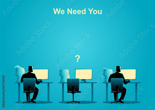 We Need You, Job vacancy, new recruitment, trainee, occupation, job search theme
