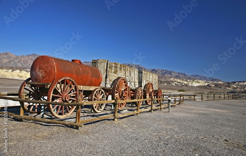 Old horse carriage in death valley